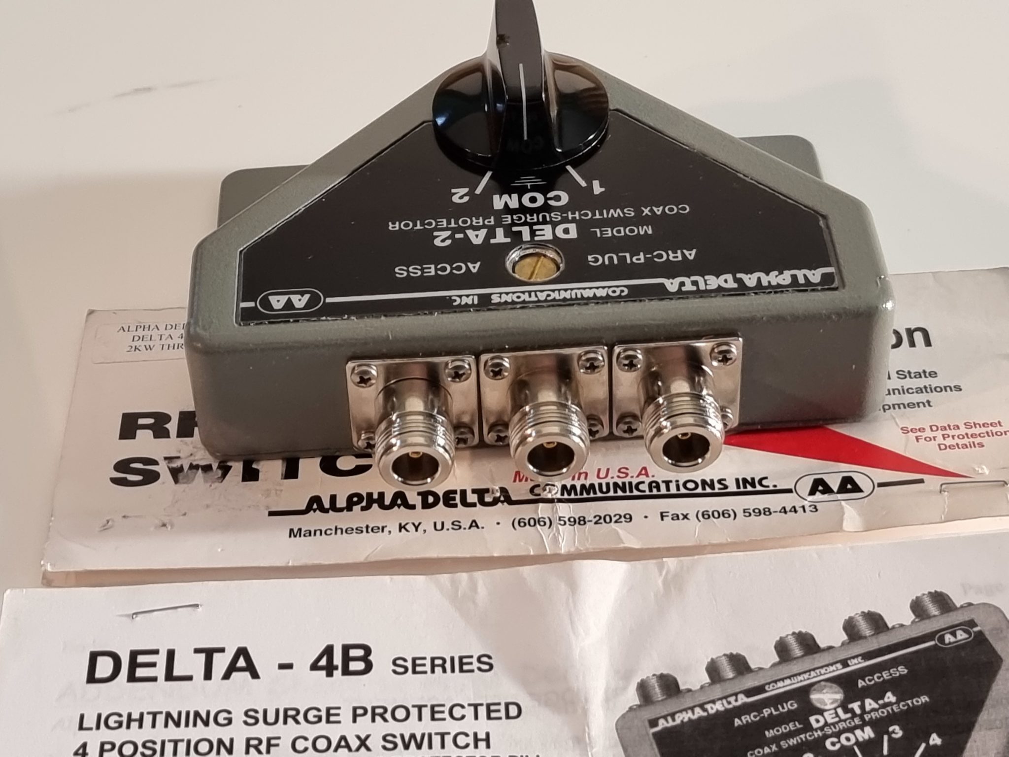 Alpha Delta 2B-N Antenna Coaxial Switch – ATR