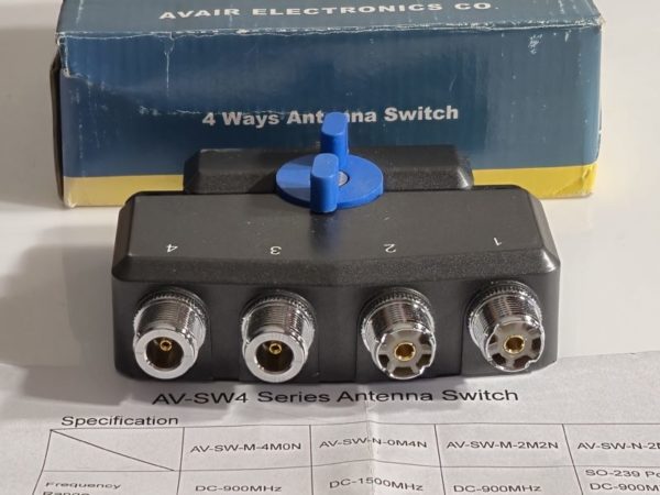 Avair AV-SW-M-2M2N Antenna Coaxial Switch