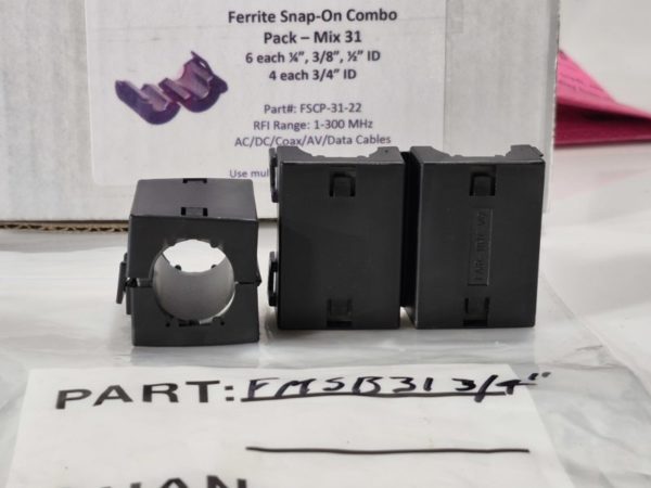 Palomar FSB31-3/4" RFI Range 1-300MHz Snap ON Ferrite Bead - Image 2