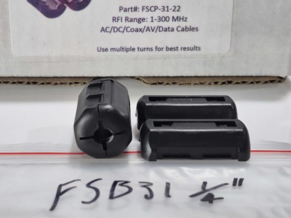 Palomar FSB31-1/4" RFI Range 1-300MHz  Snap On Ferrite Bead - Image 3