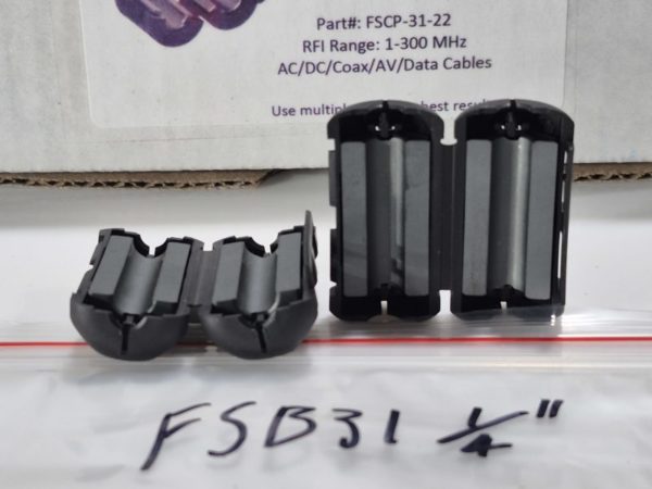 Palomar FSB31-1/4" RFI Range 1-300MHz  Snap On Ferrite Bead